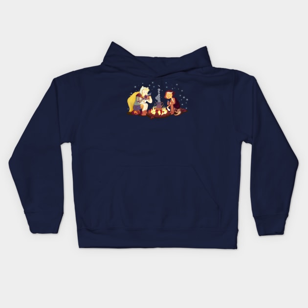 Finn and Simon go on an adventure Kids Hoodie by art official sweetener